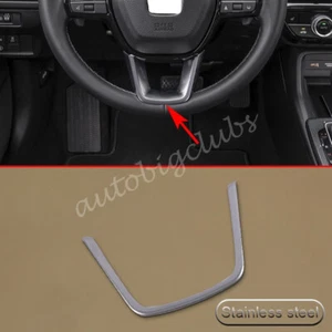 For Honda Civic 2022-2023 Stainless Steel Steering Wheel Strip Cover Trims Parts - Picture 1 of 5