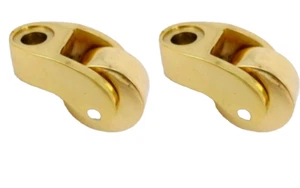 2 small solid Brass foot castors wheel WATSON B13 chairs tables BED POLISHED - Bild 1 von 9