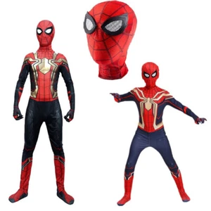 Spider-Man: No Way Home Iron Spiderman Jumpsuit for Kids/Adult Costume Cosplay - Picture 1 of 15