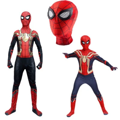 Spider-Man: No Way Home Iron Spiderman Jumpsuit for Kids/Adult Costume Cosplay - Image 1 of 4