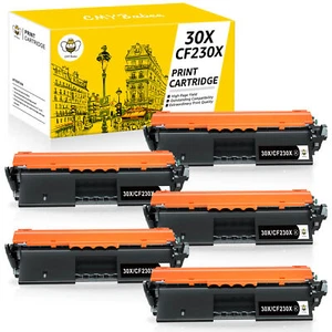 5x CF230X Toner Replace for HP 30X LaserJet Pro M203d M203dn M203dw MFP M227fdw - Picture 1 of 8