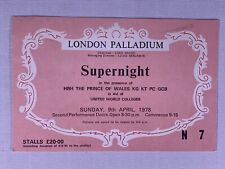 Royal Variety Show Ticket Original London Palladium 1978