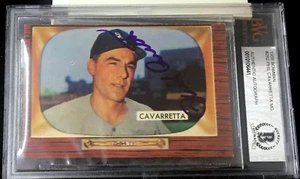 1955 BOWMAN #282 PHIL CAVARRETTA RARE BAS BECKETT SIGNED CARD AUTOGRAPHED AUTO ! - Picture 1 of 1