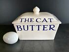 emma dishes - Vtg Emma Bridgewater NAVY Blue TOAST &MARMALADE Butter Dish+Lid Dont let the Cat