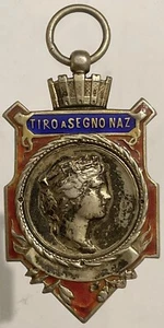 TIRO A SEGNO NAZIONALE MEDAGLIA ARGENTO SPORTIVA LIBERTY INIZI DEL 1900 - Picture 1 of 6
