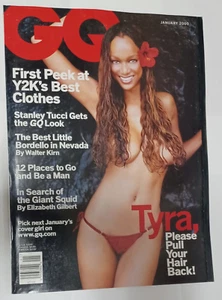 2000 JANUARY GQ MAGAZINE - TYRA BANKS No Label Near Mint Q8 - Picture 1 of 2