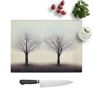 Tagliere Alberi Misteriosi Cucina Vetro Protezione Superficie Piano Lavoro Salva - Foto 1 di 6