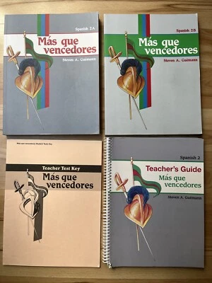 Abeka Spanish  Curriculum Lot 2A 2B Student Workbooks Teacher's Guide Test Key - Image 1 of 4
