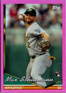 2024 Topps Archives Pink Foilboard #268 Max Schuemann RC Oakland Athletics - Picture 1 of 2