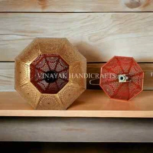 2PC Modern Turkish Hanging Lamps Handmade Moroccan Ceiling Lights Home Lantern - Picture 1 of 20