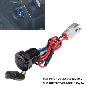 3.0 Quick Charger Dual USB Aux Plug Adapter Wire For VOGE Valico 525 DSX DS525X - Picture 1 of 20