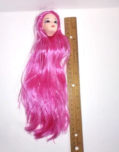 Doll Head Long Pink Hair DIY Accessories Heads For 11.5" Doll 1/6 BJD Doll Body - Picture 1 of 4