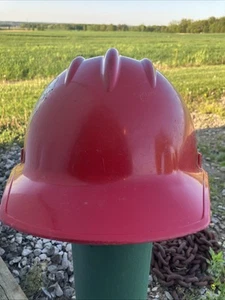 Vintage Bullard Hard Boiled Hard Hat Helmet Red Model 3000 Needs Insert Project - Picture 1 of 17