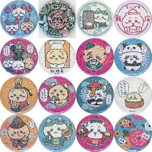 Chiikawa Ikebukuro Parco Hologram Badge Pin Set 16 Types Restaurant Characters - Picture 1 of 1