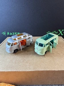 Lesney Matchbox series No.34 Volkswagen Camper+Caravette VTG 1962 Original vans - Picture 1 of 12
