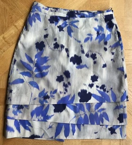 Hugo Hugo Boss IKAT Wrap Around Details Style Short Pencil Skirt Size UK 10 Blue - Picture 1 of 16