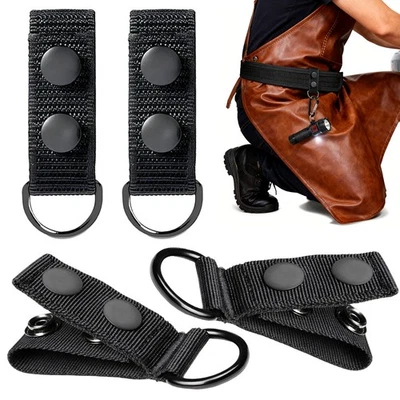 Duty Belt Keeper with Double Snaps 4 PCS Nylon Belts Keepers for Police...