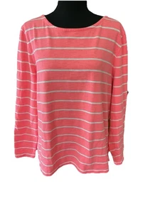 Top donna Gap manica lunga arancione brillante con righe bianche taglia XL - Foto 1 di 11