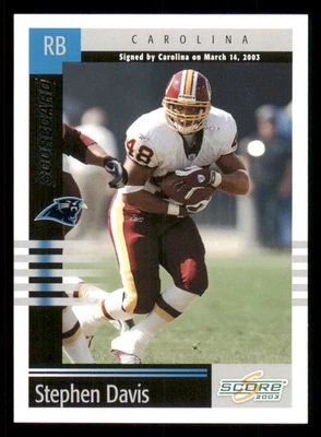2003 Score Scorecard #268 Stephen Davis /500 - Image 1 of 2