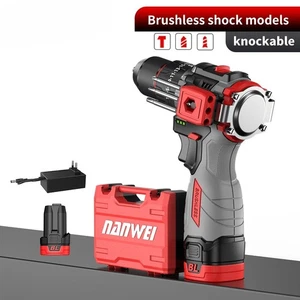 Trapano a percussione senza fili brushless 16,8 V 45 NM avvitatore elettrico trapano a percussione - Foto 1 di 23