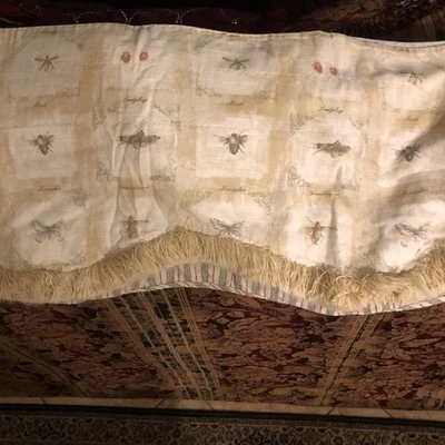 1 cenefa Waverly Fairfield rayas verdes con flecos Ladybug libélula 78x16 Foto 1 de 4