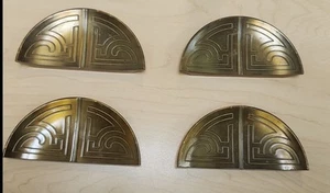 De Colección Lote de 4 Tiradores de Perilla de Manija de Cajón de Latón Sólido Grande Estilo Asiático K7288 - Imagen 1 de 4