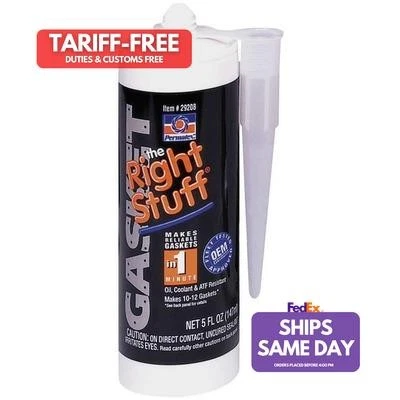 Permatex 29208, One Black Silicone The Right Stuff Gasket Maker 5Oz Cartridge  - Image 1 of 4