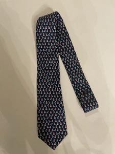 Come Christmas Come! Brooks Brothers Navy Santa Hat Boys’ Silk Tie - Picture 1 of 8