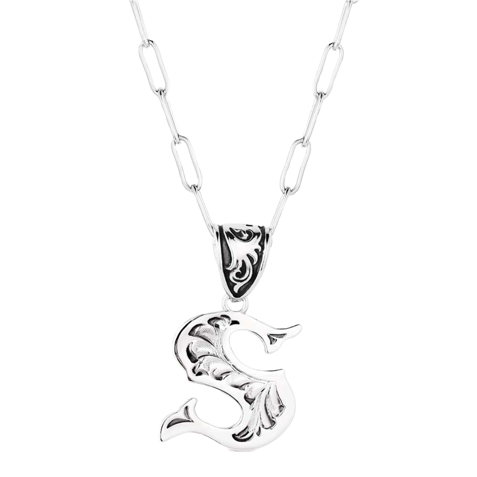 Montana Silversmith Ladies Western Silver Initial Necklace NC6096-S - Image 1 of 1