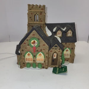 De Colección Departamento 56 Knottinghill Iglesia Dickens Village Porcelana Pintada a Mano Funcionando - Imagen 1 de 16
