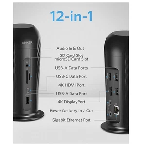 Anker A8390 PowerExpand 12 in 1 USB-C PD Media Dock For Windows And Mac - Picture 1 of 9