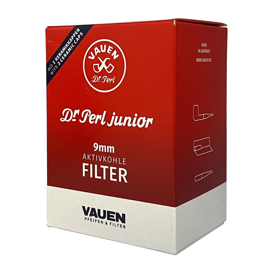 Dr. Perl Junior Aktivkohle Pfeifenfilter / Filter, 9mm, JUMAX-Box mit 180 Stück - Bild 1 von 4