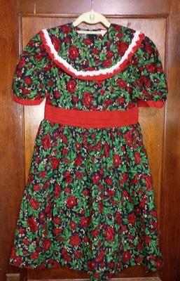 Talbots Kids Vintage Christmas Holiday Dress Girls Size 14 - Image 1 of 4