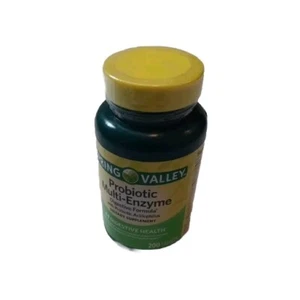 Spring Valley Probiótico Multi-Enzima Fórmula Digestiva Comprimidos 200 Ct EXP. 05/25 - Imagen 1 de 1