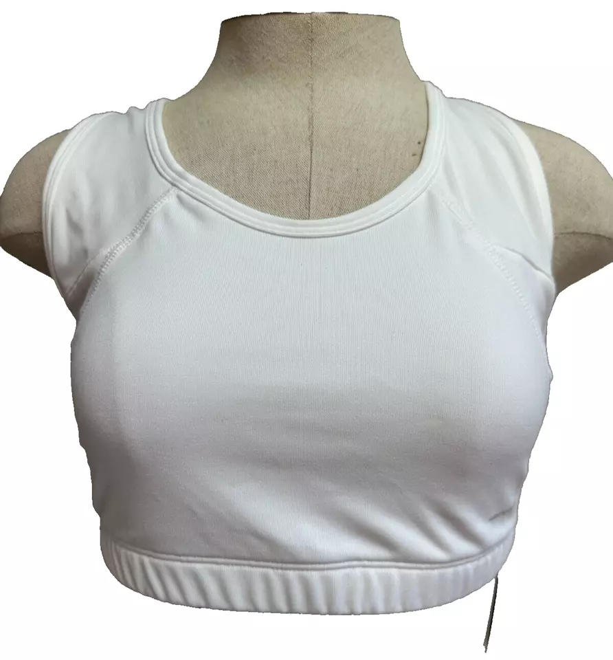 Sutiã esportivo New Balance grande branco NOVO clareador seco sem costura tônico 2.0 crop - Imagem 1 de 4