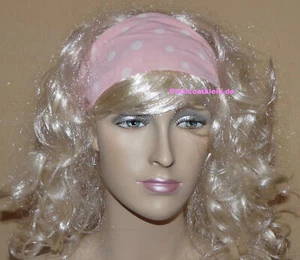 Haarband rosa Chiffon mit weißen Punkten - Bild 1 von 1