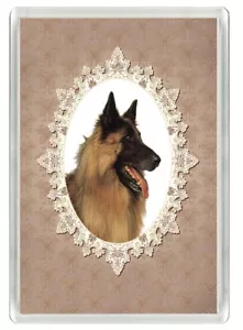 BELGIAN SHEPHERD DOG TERVUEREN ART PRINT ACRYLIC NOVELTY FRIDGE MAGNET GIFT - Foto 1 di 1