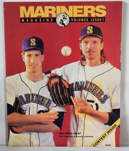 1990 Seattle Mariners Magazine Randy Johnson Erik Hansen M's High Heat Vol. 3 #1 - Bild 1 von 7