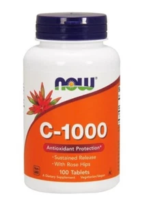 NOW FOODS C-1000 LIBERACIÓN LENTA, CON ROSA MOSQUETA 100 COMPRIMIDOS - Imagen 1 de 3