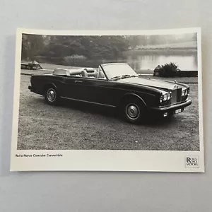 Rolls Royce Corniche Convertible Car Factory Press Photo Photograph Print 1980 - Picture 1 of 6
