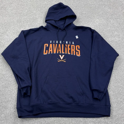 Virginia Cavaliers Hoodie Men XL Blue Pullover Hooded Sweatshirt Sweater UVA Cover
