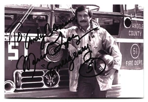 Marco Lopez Fireman in Emergency! Autographed 4x6 Photo - Picture 1 of 2
