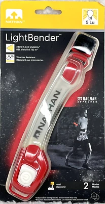 Nathan LightBender LED ArmBand Light Red 2 Modes Adjustable Fit - Image 1 of 4