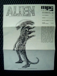 INSTRUCCIONES DE MODELO MPC ALIEN 1979 DE COLECCIÓN - Imagen 1 de 3