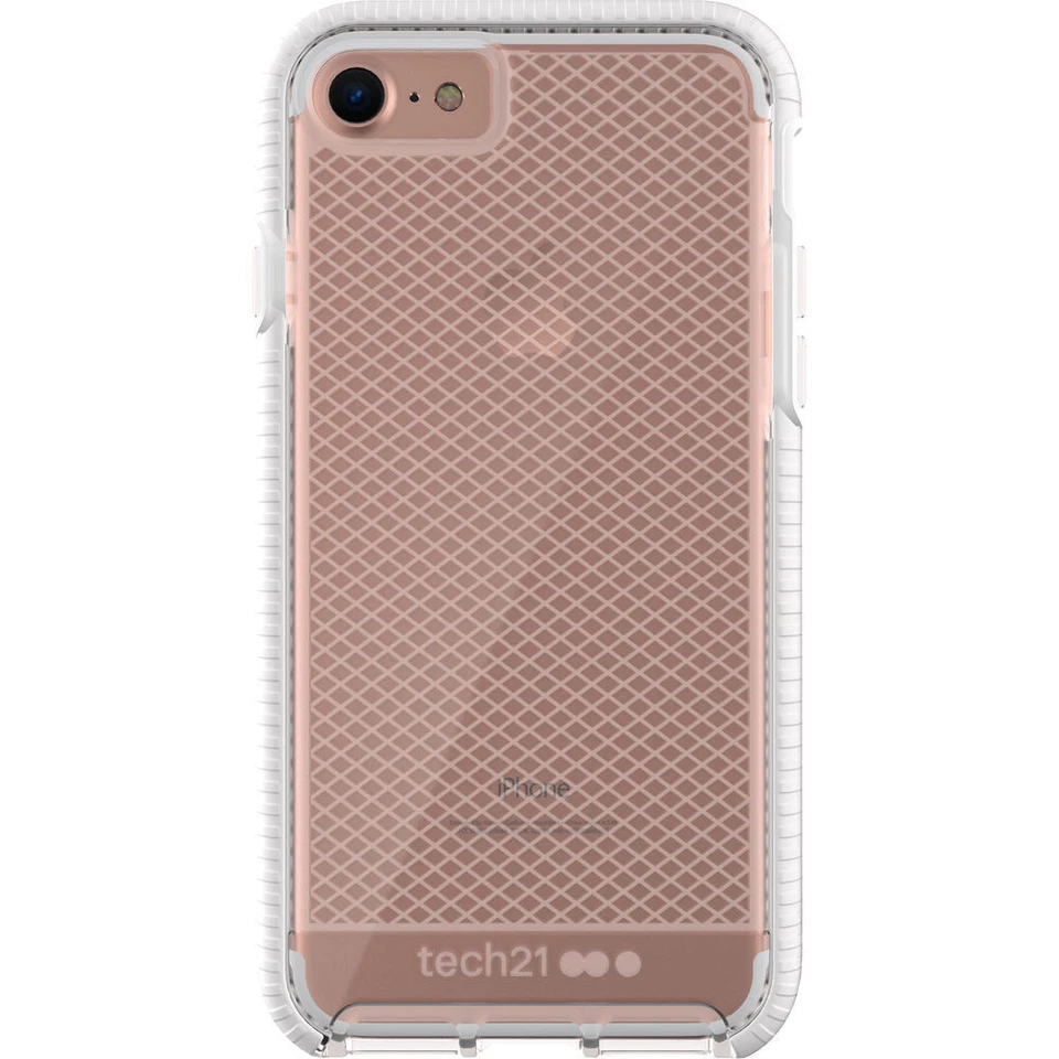tech21 Evo Check Case for iPhone 7 / 8 / SE (2020 & 2022) - Clear / White - Image 1 of 3