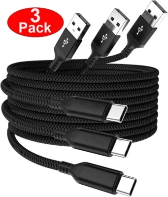 USB C Type C Charger Cable 3 Pack 3/6/10FT Charging Cord for Samsung Galaxy S23 - Image 1 of 4