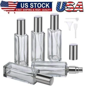 Travel Size Perfume Refill Bottle,5Pcs 20ml Glass Perfume Spray Bottle Atomizer - Picture 1 of 8