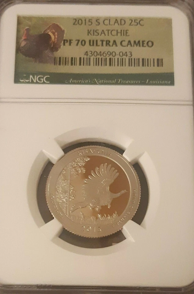 2015-S Clad 25c Kisatchie NP Quarter NGC PF70 Ultra Cameo  - Image 1 of 1