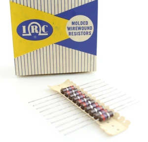 Cantidad 10 resistencias enrolladas moldeadas en carbono vintage IRC de 27 OHMS 10 % 2 vatios nuevas 1953 - Imagen 1 de 7