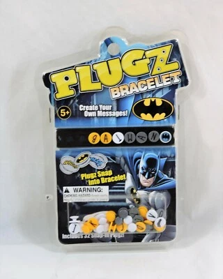 Резиновый браслет DC Comics Batman Plugz от Forever Collectibles 32 защелкивающихся разъема - Изображение 1 из 4